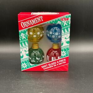ICUP Ornament Shot Glass 4-Pack Gift Set